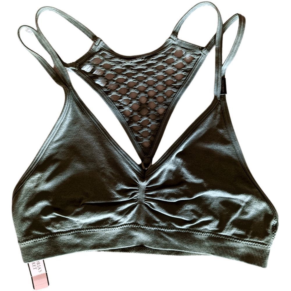 Victoria's Secret hunter green racer back bralette in a size small NWT